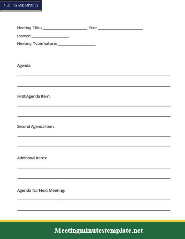 Meeting Minutes Template